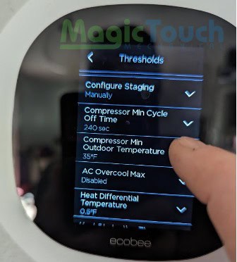 Ecobee Thermostat Heat Pump Setting