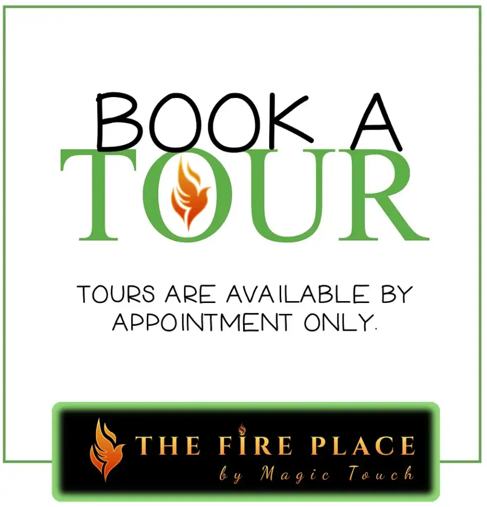 link to book a tour of The Fire Place showroom - design center